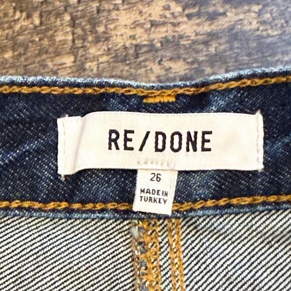 RE/DONE Midi Denim Skirt Womens 26 Blue Heritage Rinse Organic Cotton NEW - Picture 5 of 14